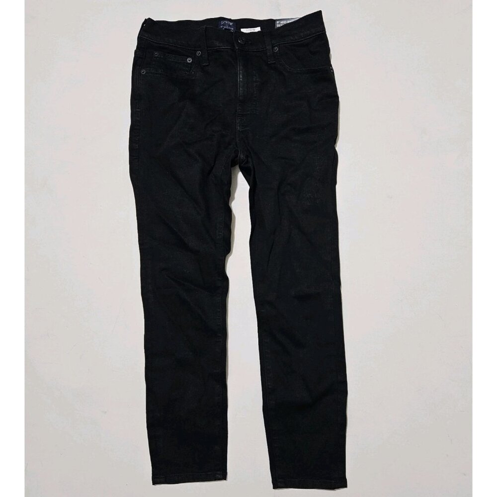 J.Crew Factory 9” Mid Rise Skinny Jeans P27 Signature Stretch Black